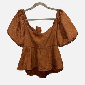 Mi Ami Francesca’s Collection Bow Tie Open Back Blouse